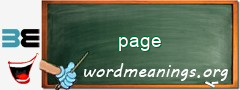 WordMeaning blackboard for page